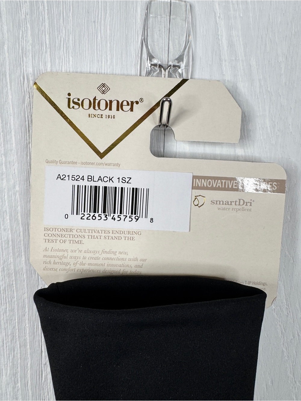 isotoner Black Water-Repellent SmartDri Women's Gloves - Picture 3 of 4